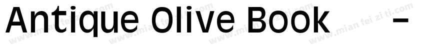 Antique Olive Book字体下载字体转换